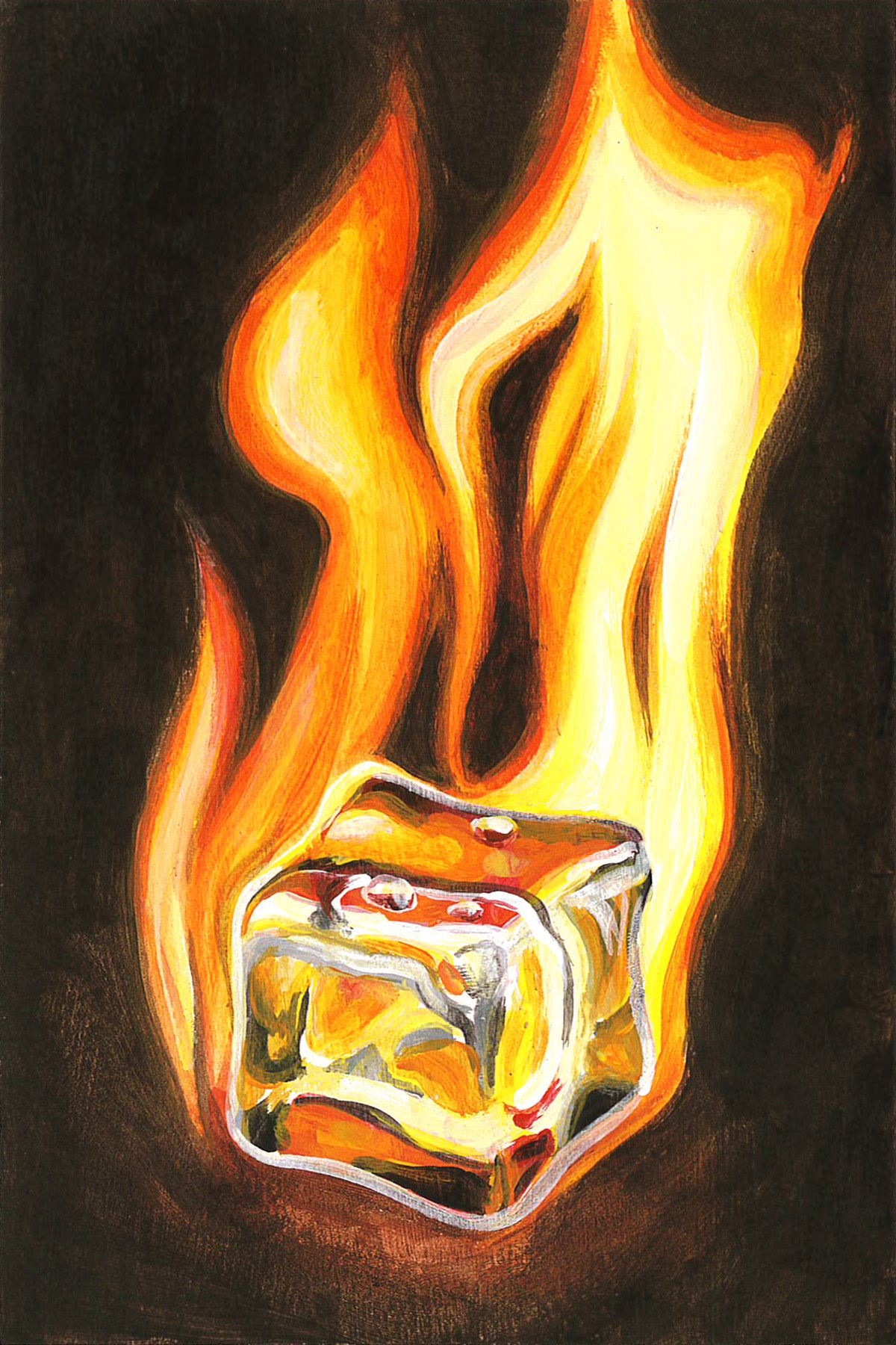 Auction winner! FIRE ICE orignal painting
