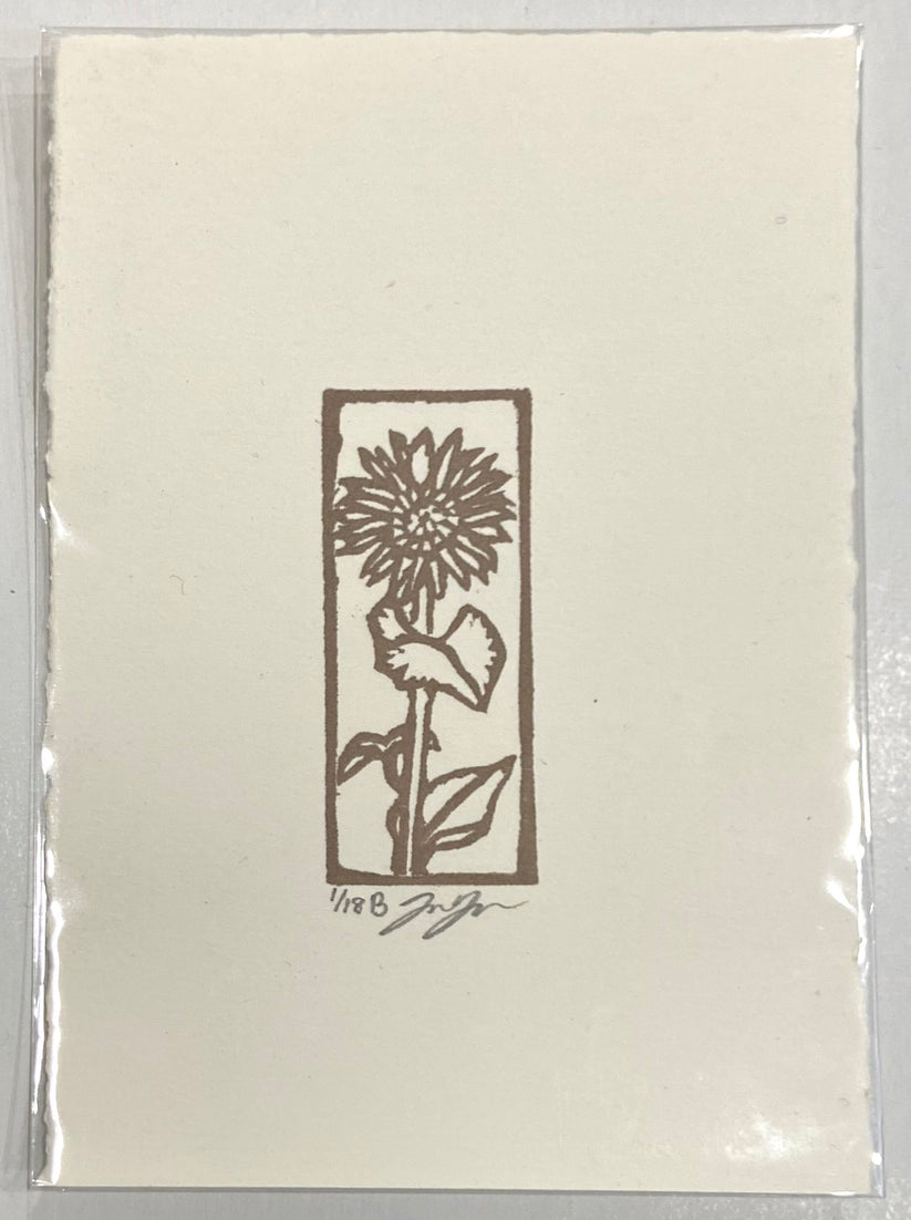 "Sunflower" Floral Eraser Print