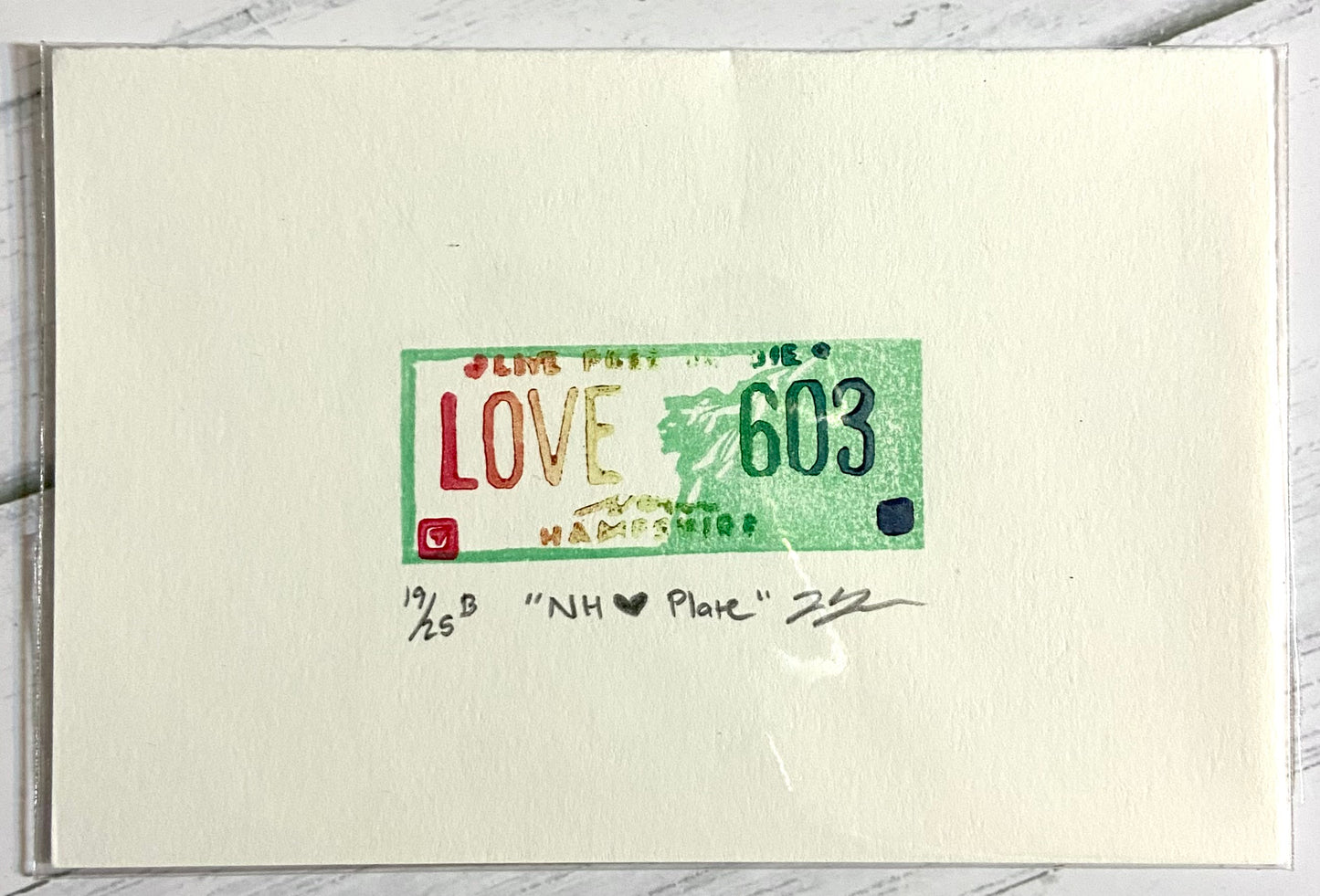 "NH <3 Plate" Eraser Print