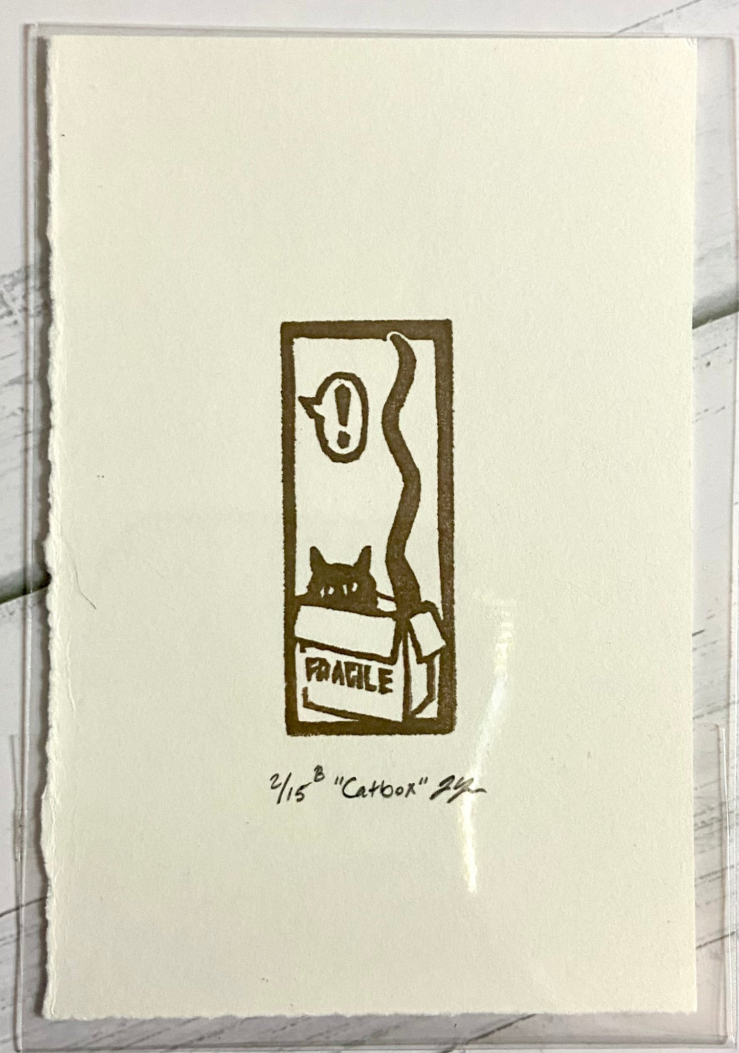 "Catbox" Funny Cat Eraser Print