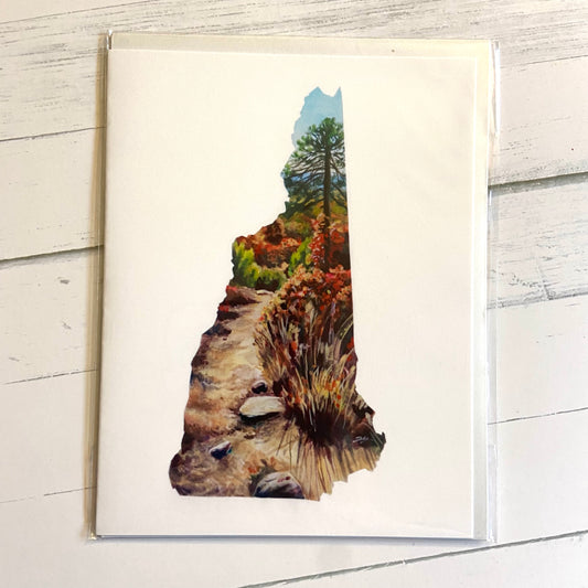 "New Hampshire I" Fall Path Greeting Card