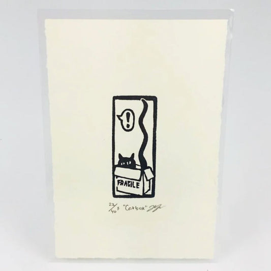 "Catbox" Funny Cat Eraser Print
