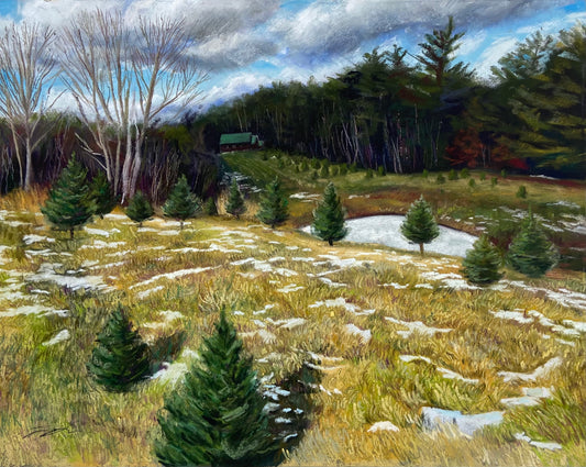 "The Tree Farm" Original Pastel Painting