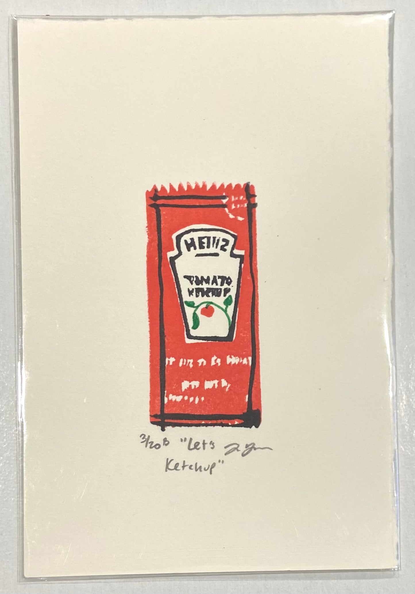 Eraser Print: Let's Ketchup