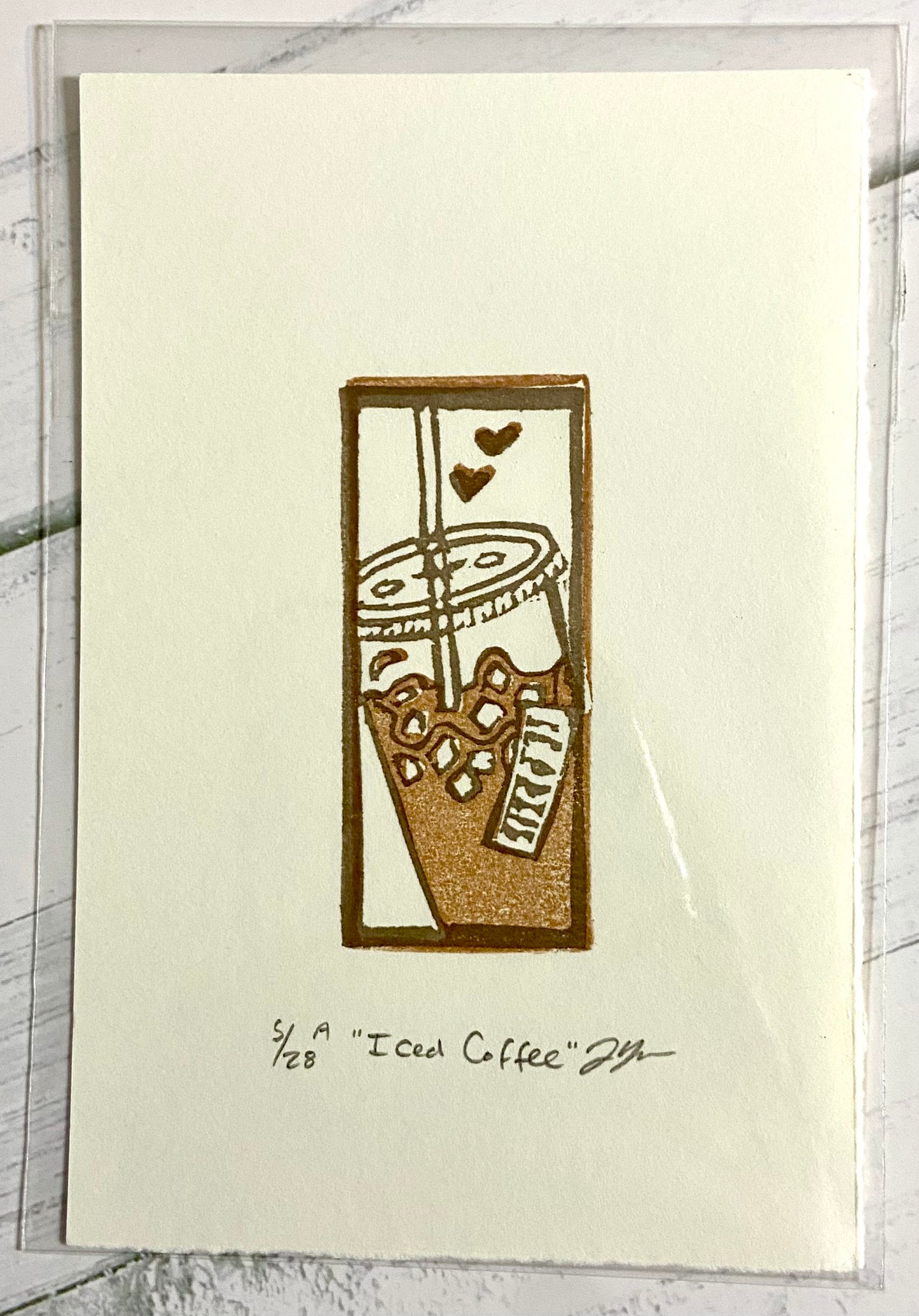 Eraser Print: Iced Coffee