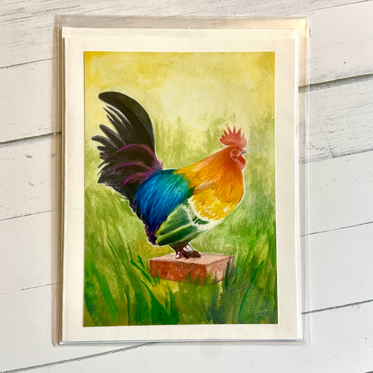 Pride Chicken Cards: Rainbow Rooster, On The Foundation
