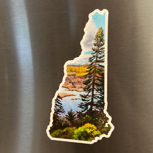 "New Hampshire IV" Fall Marsh Painting Magnet