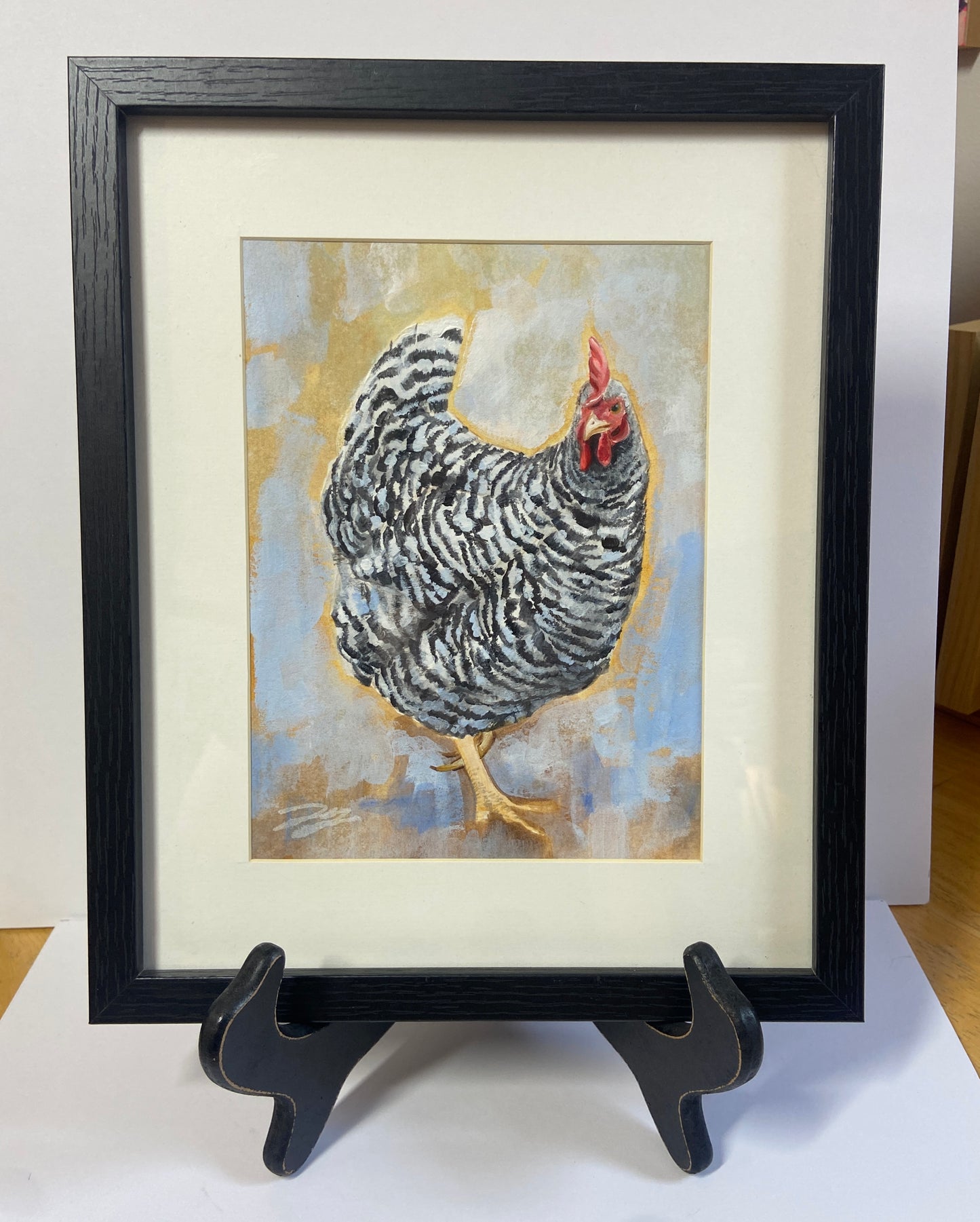 Barred Rock Hen, Original Chicken Painting