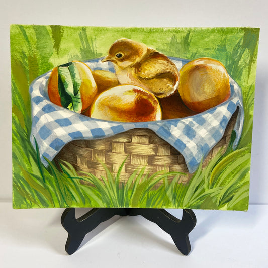 Peaches & Chick original painting