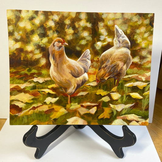Fall Glow chicken painting