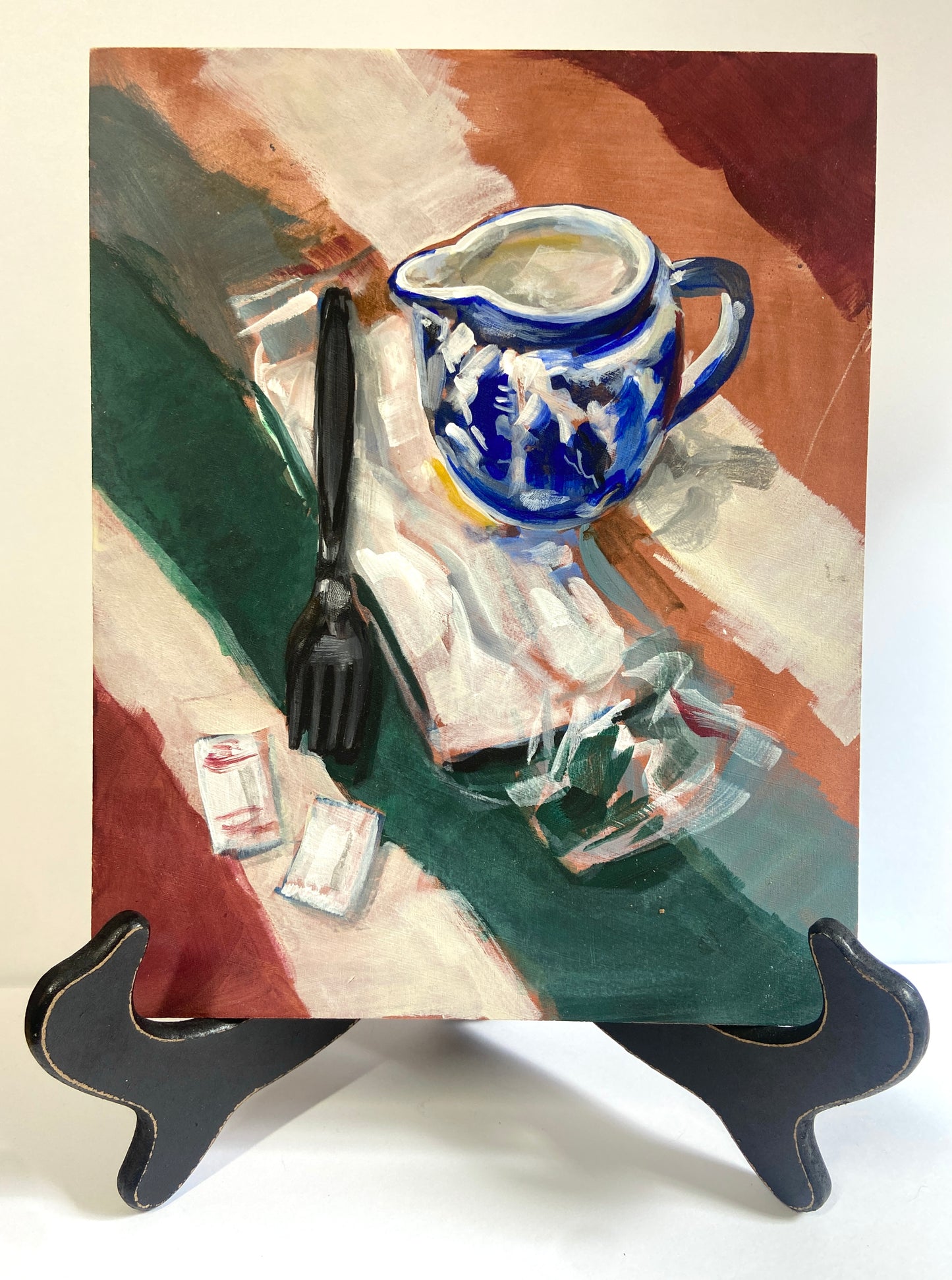 Fork and Pitcher still life painting