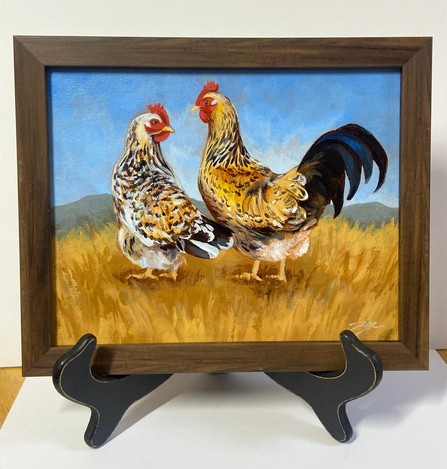 "January 2025 Chickens" Original Acrylic Painting