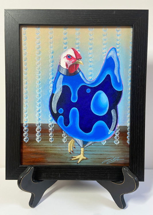 Lava Lady original chicken painting