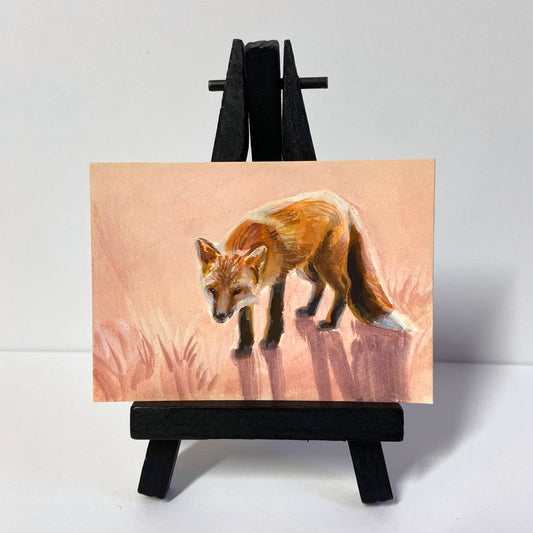 Fox ACEO painting