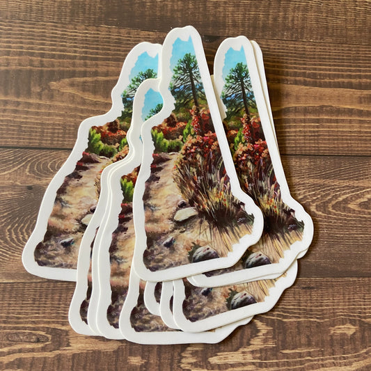 "New Hampshire I" Fall Path Sticker