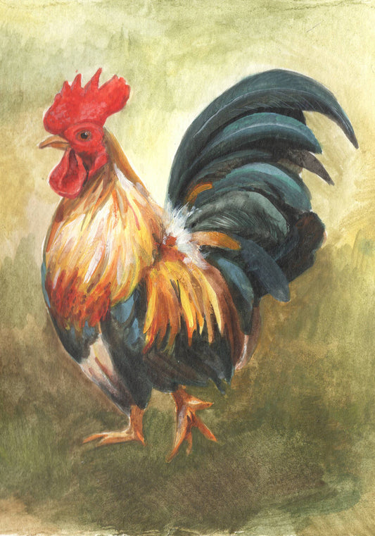 Beautiful Bantam Gentleman, Original Chicken Painting