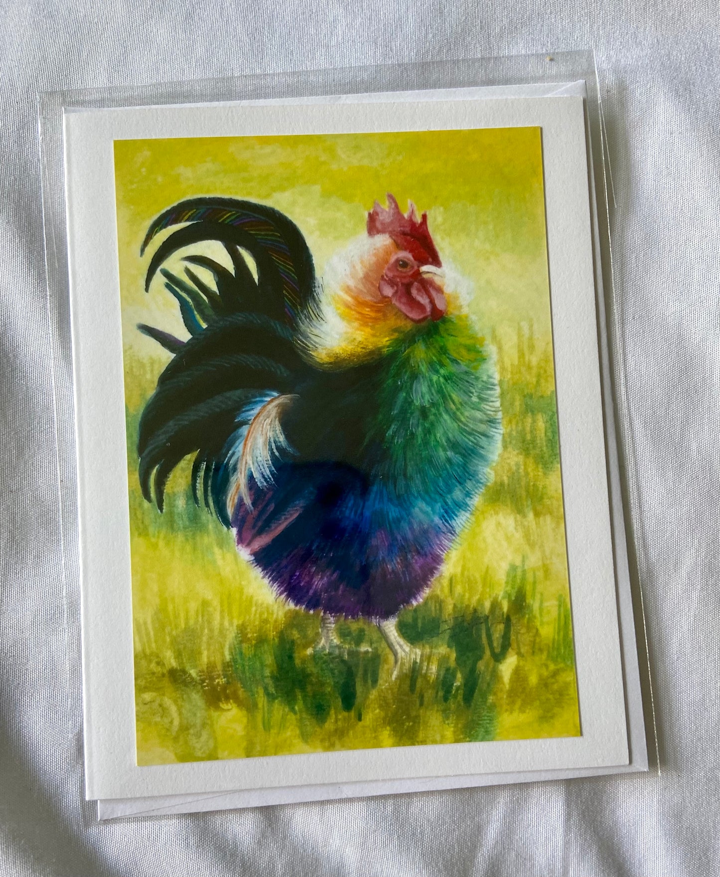 Pride Chicken Cards: Rainbow Rooster, The Fluffy One