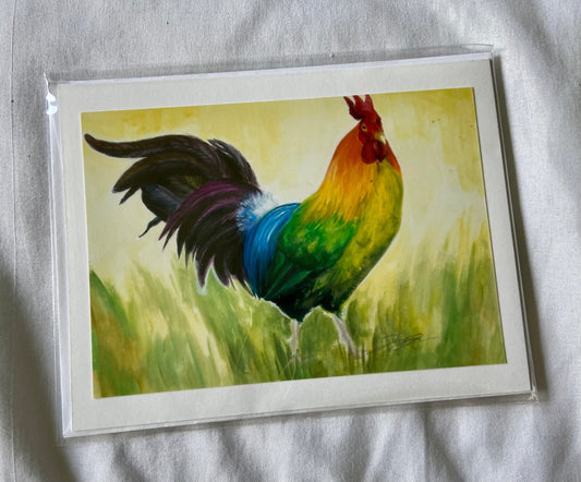 Pride Chicken Cards: Rainbow Rooster, The Beautiful One