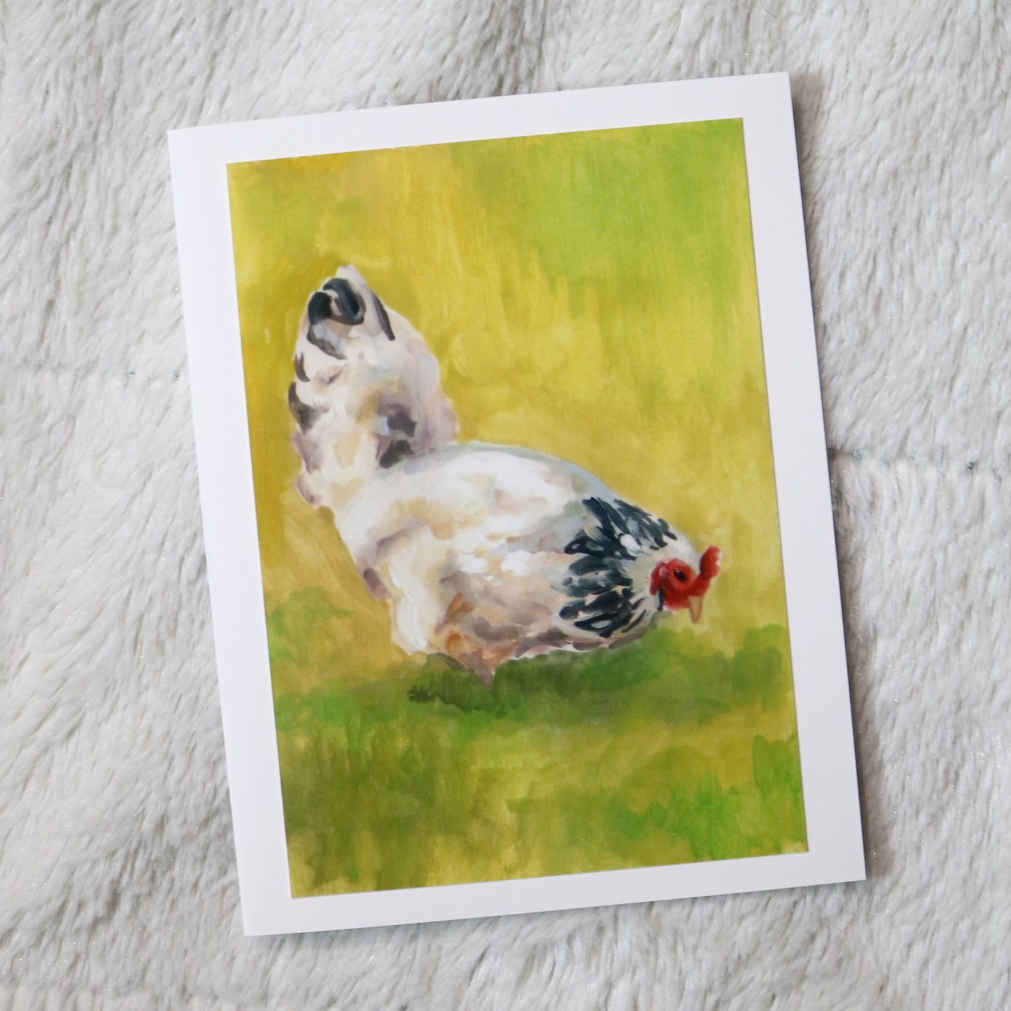 Chicken card: Yellow